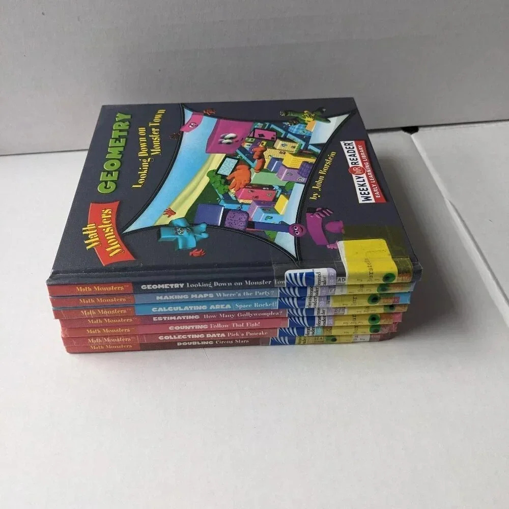 Weekly readers Math Monster Set of 7‎ Books John Burstein Vintage Homeschool